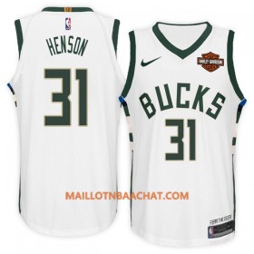 Maillot NBA Milwaukee Bucks John Henson 31 Nike 2017-18 Blanc Swingman - Homme